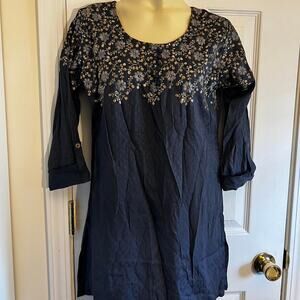 Pangmaya brand indian style navy blue tunic